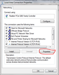 Network Connection Properties