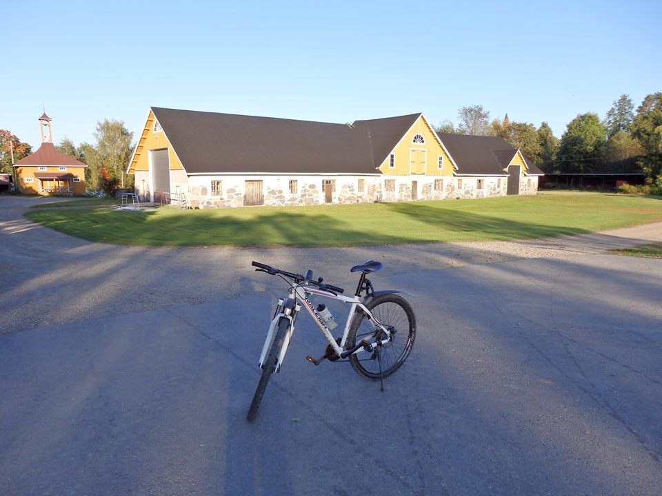 My bike at some village.