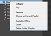 Playlist Folder Right Click