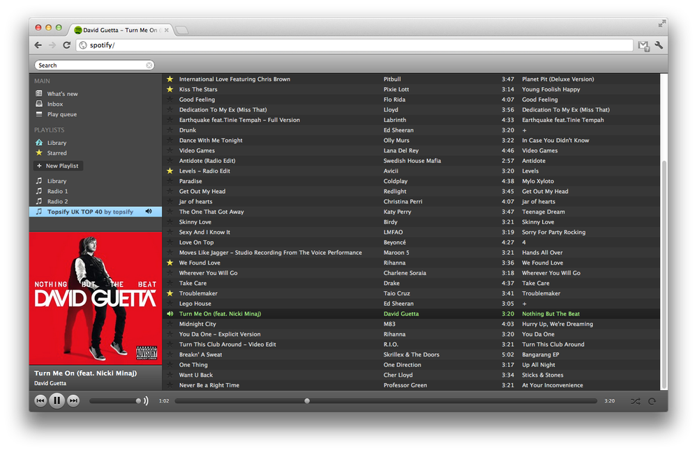 HTML 5 Spotify